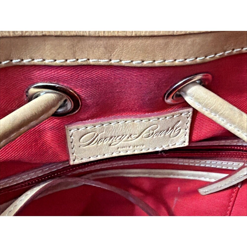 Dooney & Bourke Bucket Satchel Bag Coated Canvas Leather Blue - Picture 10 of 16